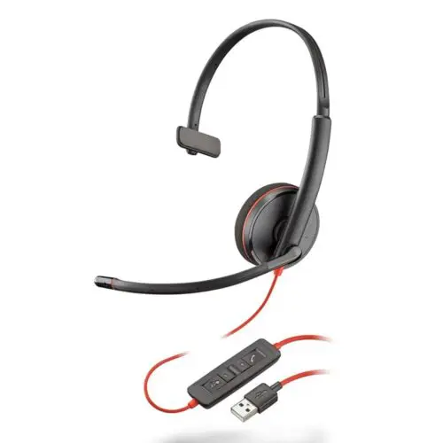 Plantronucs Blackwire 3210 Single Ear Headset with Boom Mic USB-A in smartx jordan