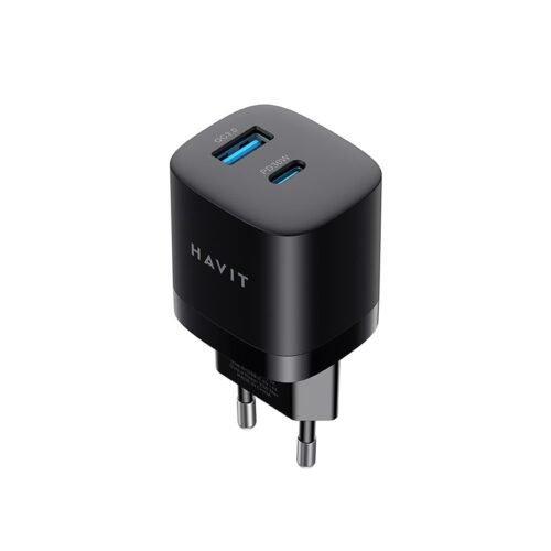 Havit - Wall chargers - UC30 30W 2 Ports USB-C + USB-A GaN Technology Wall Charger
