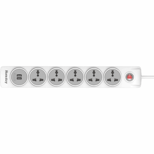 Huntkey SZN607 Power Strips, Universal Standard 5 Sockets + 2USB - 3M in smartx jordan