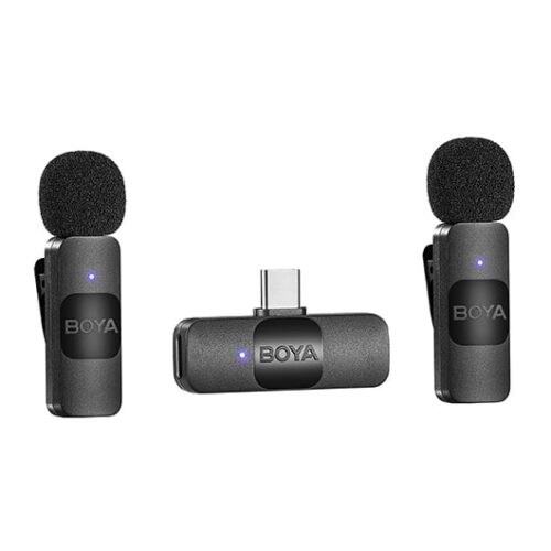 Boya BY-V20 Ultracompact Type C Dual Wireless Microphones System - Black