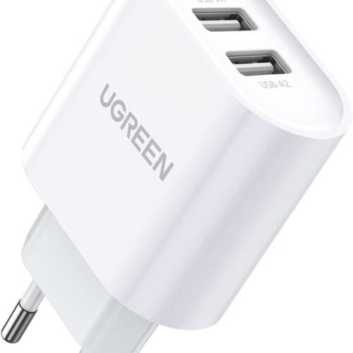 UGreen 20384 3.4A Dual USB Multiple Protection Charger - White