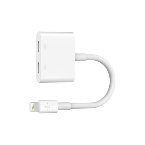 Belkin - Audio Cables & Adapters - Lightning Audio + Charge Rockstar Adapter for iPhone