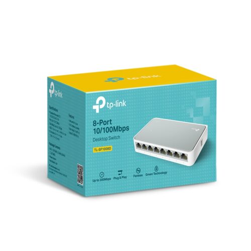 TP-Link TL-SF1008D 8-Port DESKTOP SWITCH 10/100Mbps FAST ETHERNET SWITCH IN SMARTX JORDAN