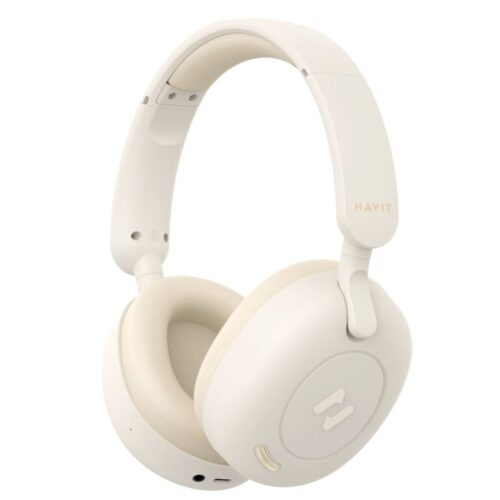Havit H655 Wireless Active Noise Cancelling Headset - Beige in smartx jordan