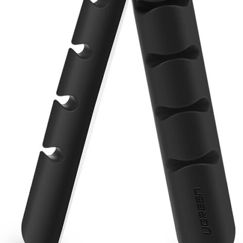 UGreen - Cable Management - 30762 – 2x self-adhesive organizer for 4 cables wires black