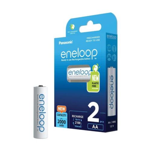 Eneloop 2x AA 2000mAh NiMH Rechargeable Batteries in smartx jordan