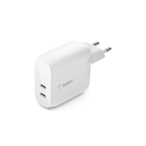 Belkin - Wall chargers - Belkin 40W 2-Port USB C PD 20W Each Fast Charger - White