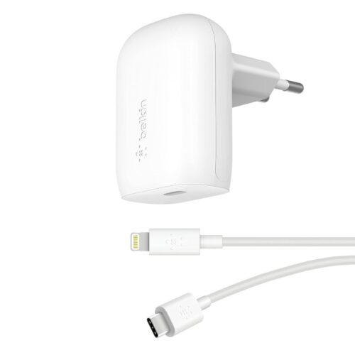 Belkin - Wall chargers - Belkin USB-C wall charger (30W) with 1M USB-C to Lightning cable