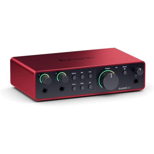 - Focusrite Scarlett 2i2 4th Gen – Compact USB Audio Mixer for Home Studio & Creators Smartx