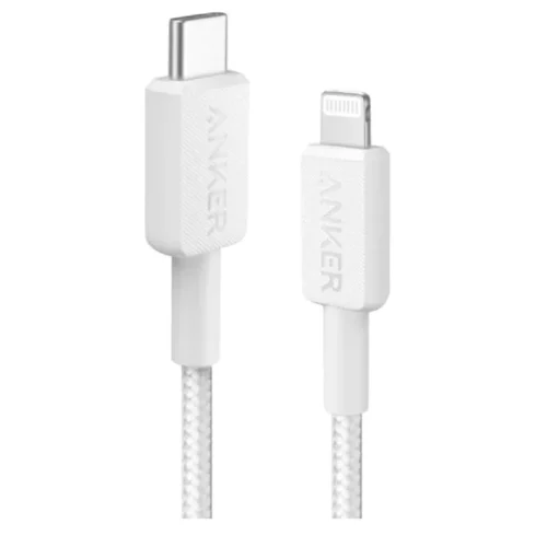 Anker  - Data Cables & Adapters - 322 Braided USB-C to Lightning Cable - 1.8M - White