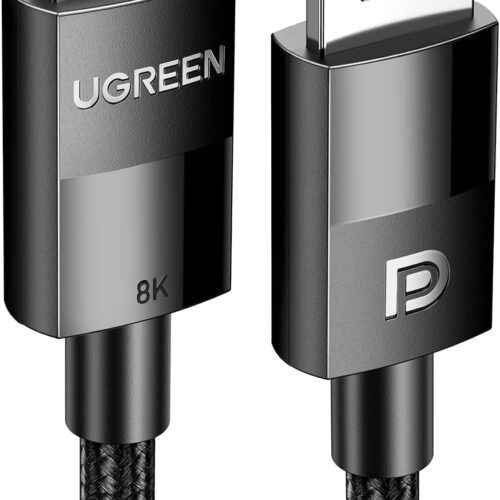UGreen - Video Cables & Adapters - 80393 3M 8K 60hz DP 1.4 Male to Male Plastic Case Braided Cable