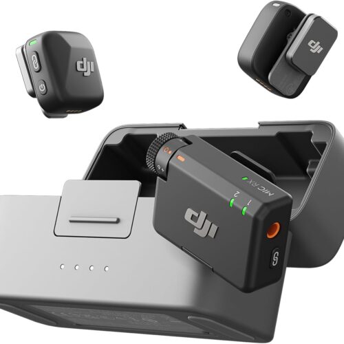 DJI - Microphones - DJI Mic Mini (2 TX + 1 RX + Charging Case) Ultralight, Detail-Rich Audio, 48h Use, Noise Cancelling Microphone