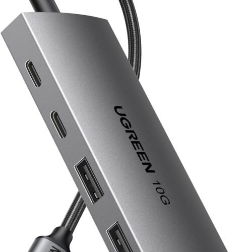 UGreen USB C Hub 10Gbps, 4 Ports USB 3.2 HUB with 2 USB-C 3.2 and 2 USB-A 3.2, USB Port Extender for MacBook Pro, MacBook Air, Acer Aspire, HP Laptops, iPad Pro, iPhone 15/15 Pro Max 30758