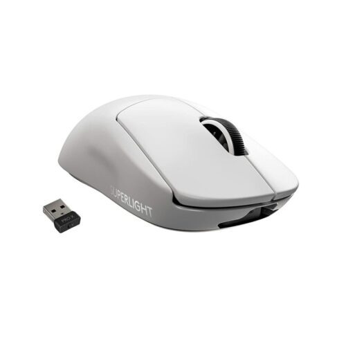Logitech G PRO X Superlight 2 Wireless Gaming Mouse, 60g Pro-Grade with 5 Programmable Buttons, 44k DPI Sensor, 8kHz Report Rate, USB-C Charging for PC/Mac - White in smartx jordan