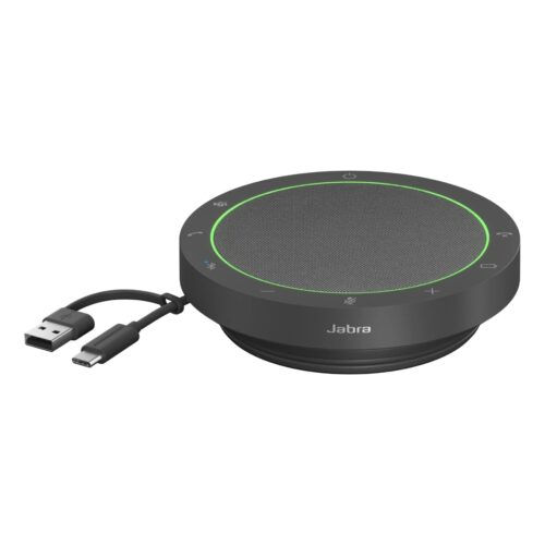 Jabra Speak2 55 Wireless Bluetooth Speakerphone - Compact and Portable Speaker with 4 Noise-Cancelling Mics, Full-Range 50mm Speaker & Wideband Audio - Certified for Zoom and Google Meet