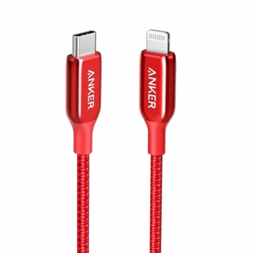 Anker  - Data Cables & Adapters - Powerline+ III MFi Certified USB-C to Lightning Cable - 1.8M - Red