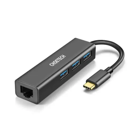 Choetech HUB-U02 USB C To Ethernet Hub w/ 3 Ports USB 3.0 in jordan smartx
