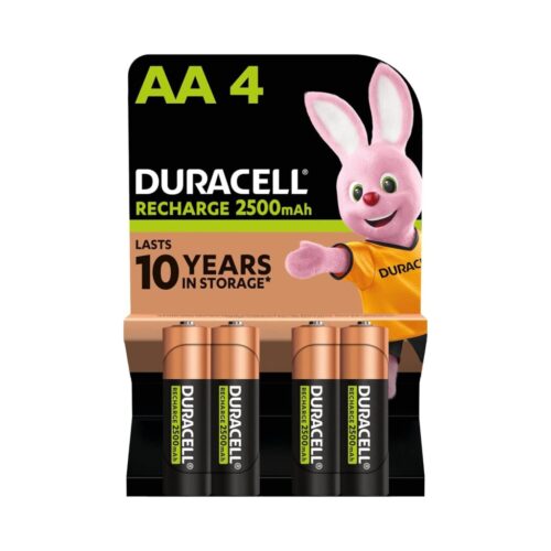 Duracell  - Batteries & Chargers - AA Rechargeable Batteries Pack of 4