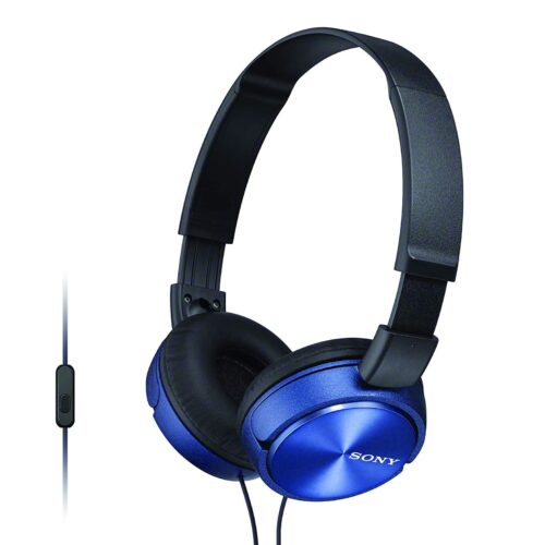 Sony- ZX310AP On-Ear Headphones with Mic - Blue SMARTX