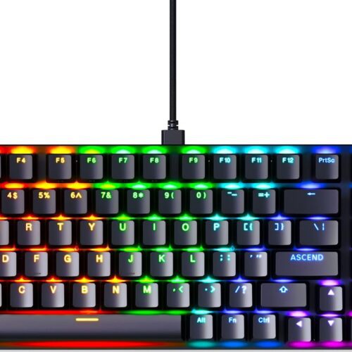 GLORIOUS GMMK 2 Gaming Mechanical Keyboard - Hotswap Cherry Mx Style Linear Switches- Full Size Wired Keyword- Double Shot Keycaps, RGB - PC Setup Accessories - 96%, Black in smartx jordan