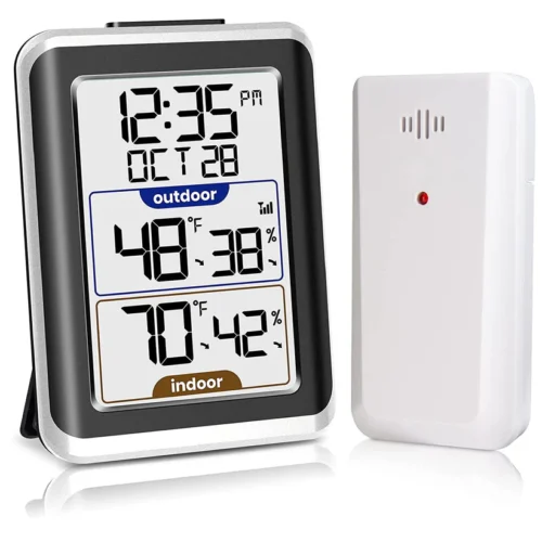 Geevon Indoor Outdoor Thermometer Wireless Digital Hygrometer with 60m Range in smartx jordan
