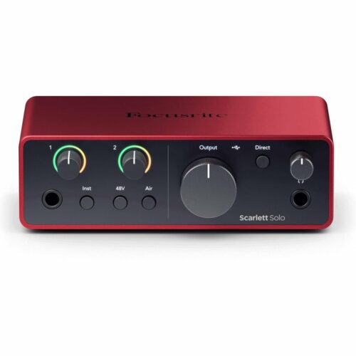 Focusrite Scarlett Solo 4th Gen – Compact USB Audio Mixer for Musicians & Creators Smartx