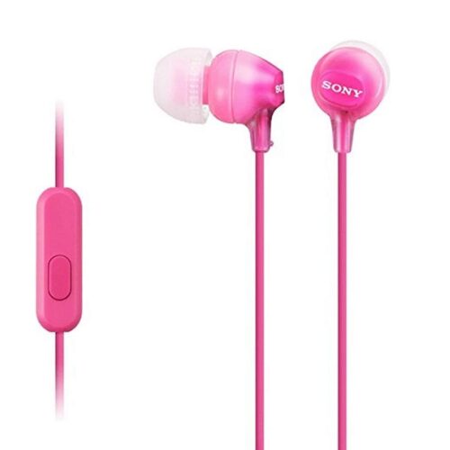 Sony MDR-EX15AP Wired 3.5mm In-Ear Earbud Headphones with Mic Pink