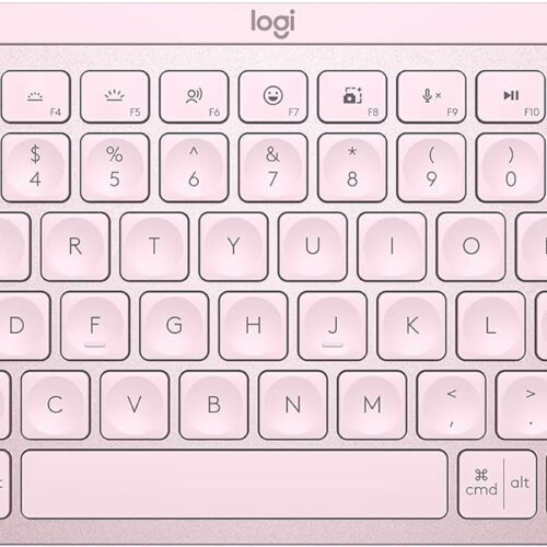 Logitech MX Keys Mini Minimalist Wireless Illuminated Keyboard, Compact, Bluetooth, Backlit, USB-C, Compatible with Apple macOS, iOS, Windows, Linux, Android, Metal Build - Rose in smartx jordan