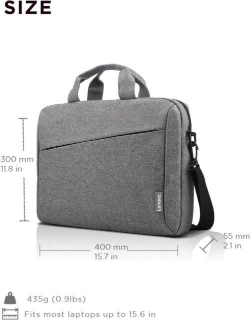 Lenovo - Backpack & Laptop Bag - T210 Durable Shoulder Bag for Laptop 15.6″ - Gray - Image 3
