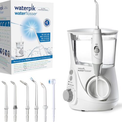 Waterpik Ultra Professional Water Flosser – Advanced Oral Care with 7 Tips & Pressure Control – White Smartx
