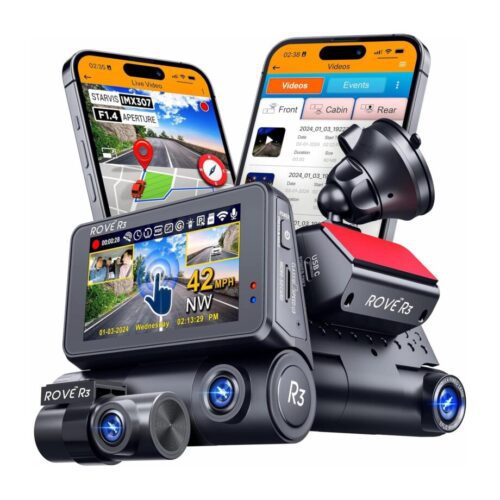 Rove R3 3-Channel Touch Screen Dash Cam with Built-in Dual-Band WIFI & GPS in smartx jordan