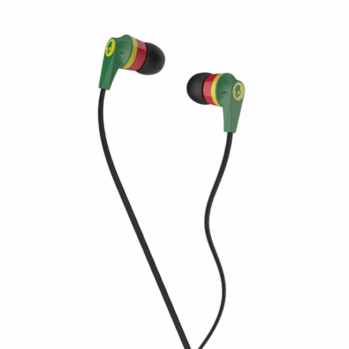 Skullcandy s2ikdy-102 Ink'd 2.0 in Ear Headphone with Inline Mic-Green Pattern in smartx jordan