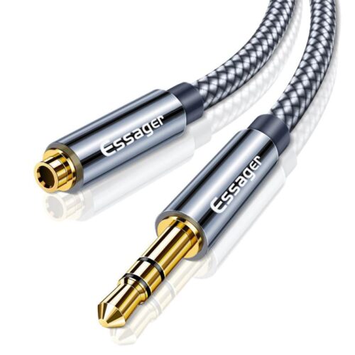 Essager 3.5mm Braided Headphone Extension Cable – 2M in smarxt jordan