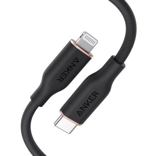 Anker  - Data Cables & Adapters - Powerline III Flow USB-C to Lightning Cable - 1.8M - Black