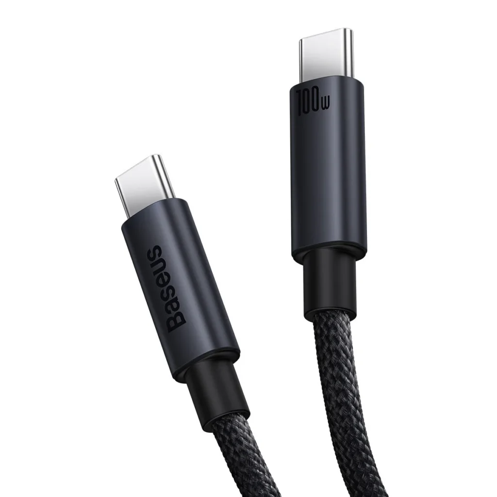 Baseus 100W Braided USB C to USB C Cable – 1M
