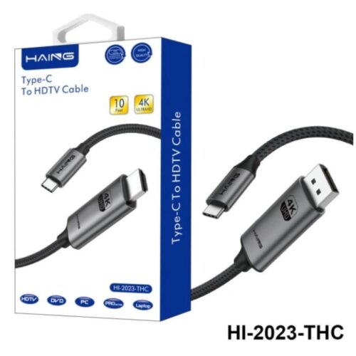 Haing HI-2023-THC Type- C to HDMI Cable - 3M in jordan smartx