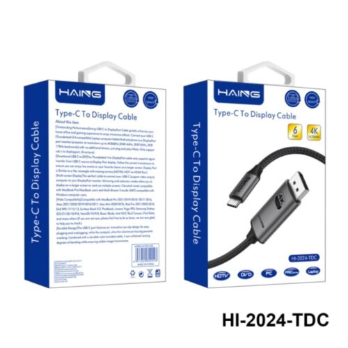Haing HI-2024-TDC Type- C to Display Port Cable - 1.8M in jjordan amman smartx