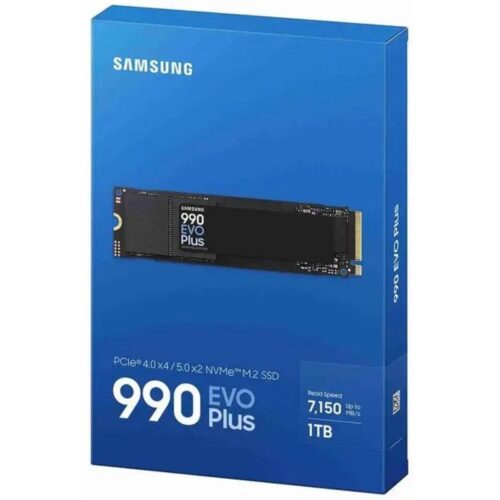 Samsung 990 EVO Plus SSD 1TB, PCIe Gen 4x4, Gen 5x2 M.2 2280, Speeds Up-to 7,150 MB/s, Upgrade Storage for PC/Laptops, HMB Technology and Intelligent Turbowrite 2.0, (MZ-V9S1T0BW)