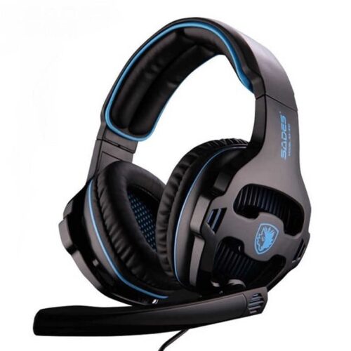 Sades - Gaming Headsets - Wired - SA810 Wired Gaming Headset 3.5mm Over-Ear with Mic Volume Control - Black