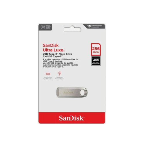 SanDisk 256GB Ultra Luxe USB Type-C Flash Drive - Up to 400MB/s, USB 3.2 Gen 1, Premium Metal Design - SDCZ75-256G-G46 in smartx jordan