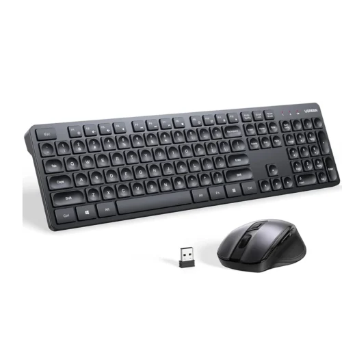 UGREEN Wireless Keyboard and Mouse Combo 45248 – Slim full-size keyboard with 2.4GHz connection and silent mouse