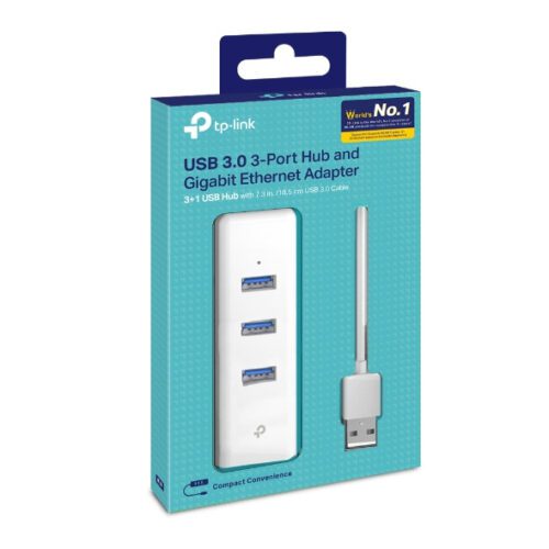 TP-Link UE330 USB 3.0 3-Port Hub & Gigabit Ethernet Adapter IN SMARTX JORDAN