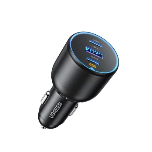 UGREEN 90413 130W USB C Car Charger, PD 100W Compatible with iPhone 17/17 Air/17 Pro/17 Pro Max/16/15/14/13/12 Series, Galaxy S24 S23 Ultra, iPad, MacBook, and More in smartx jordan