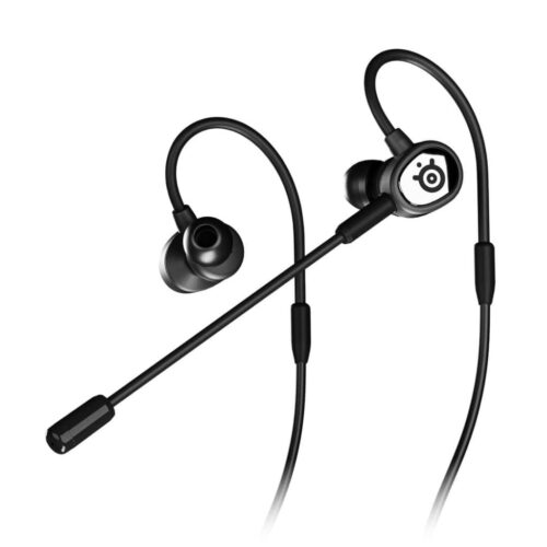 SteelSeries TUSQ In-Ear Wired Mobile Gaming Headset, Dynamic Composite Sound Drivers, Dual Microphone, 3 Sizes of Best-in Class Silicone Ear Tips, 3.5mm Connector, Black