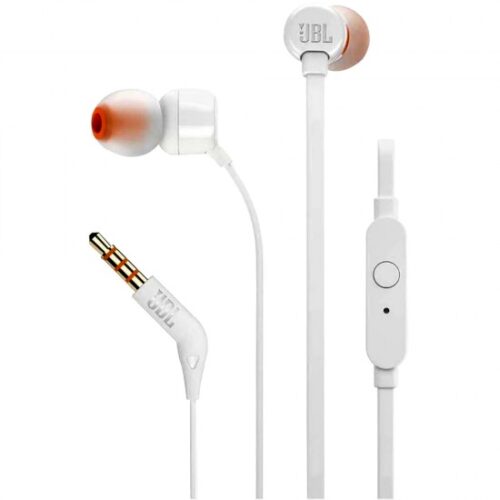 JBL Tune 110 Wired In-Ear Headphones with JBL Pure Bass Sound and Microphone-White in smarttx jordan