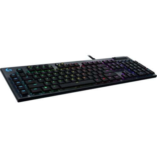 Logitech G815 LIGHTSYNC RGB Mechanical Gaming Keyboard with Low Profile GL Tactile Key Switch, 5 programmable G-Keys, USB Passthrough, Dedicated Media Control - Tactile in jordan smartx