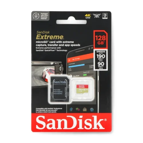 /s, C10, U3, V30, 4K, 5K, A2, Micro SD Card - SDSQXAA-128G-GN6MA in smartx