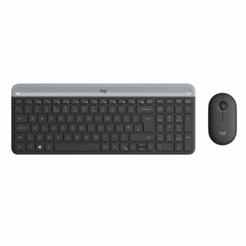 Logitech MK470 Slim Wireless Keyboard and Mouse Combo - Modern Compact Layout, Ultra Quiet, 2.4 GHz USB - Graphite in smartx jordan