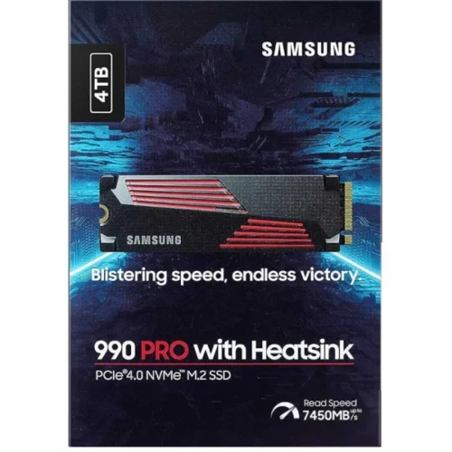 Samsung 990 PRO Heatsink SSD 4TB, NVMe M.2 2280, Read Speeds Up to 7,450MB/s Best for PlayStation 5 (PS5 SSD) Console Expansion MZ-V9P4T0CW in smartx jordan