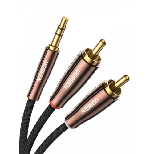 UGreen - Audio Cables & Adapters - 80848 Hi-Fi Sound Quality 3.5mm to 2RCA Male Reversible Stereo Audio Adapter RCA 3M